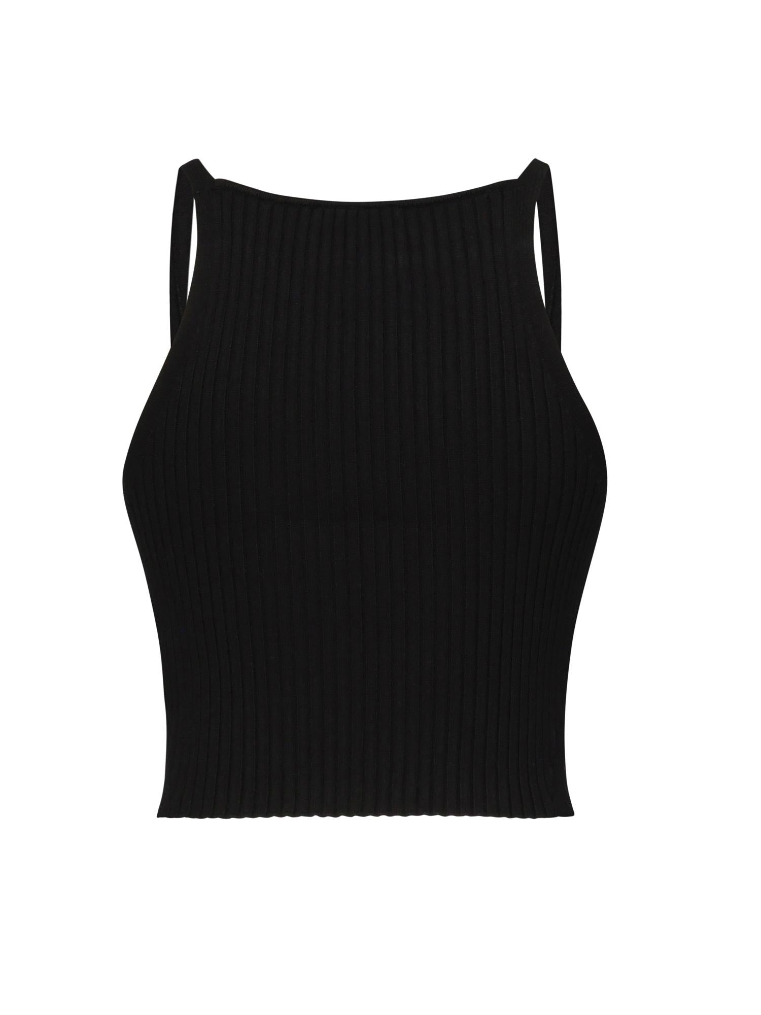 Top in maglia a coste<BR/> 325MT0450FI0001 9999 COURREGES 