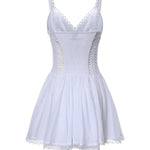Miniabito Gardenia in voile di cotone e pizzo 261602 WHITE CHARO RUIZ 