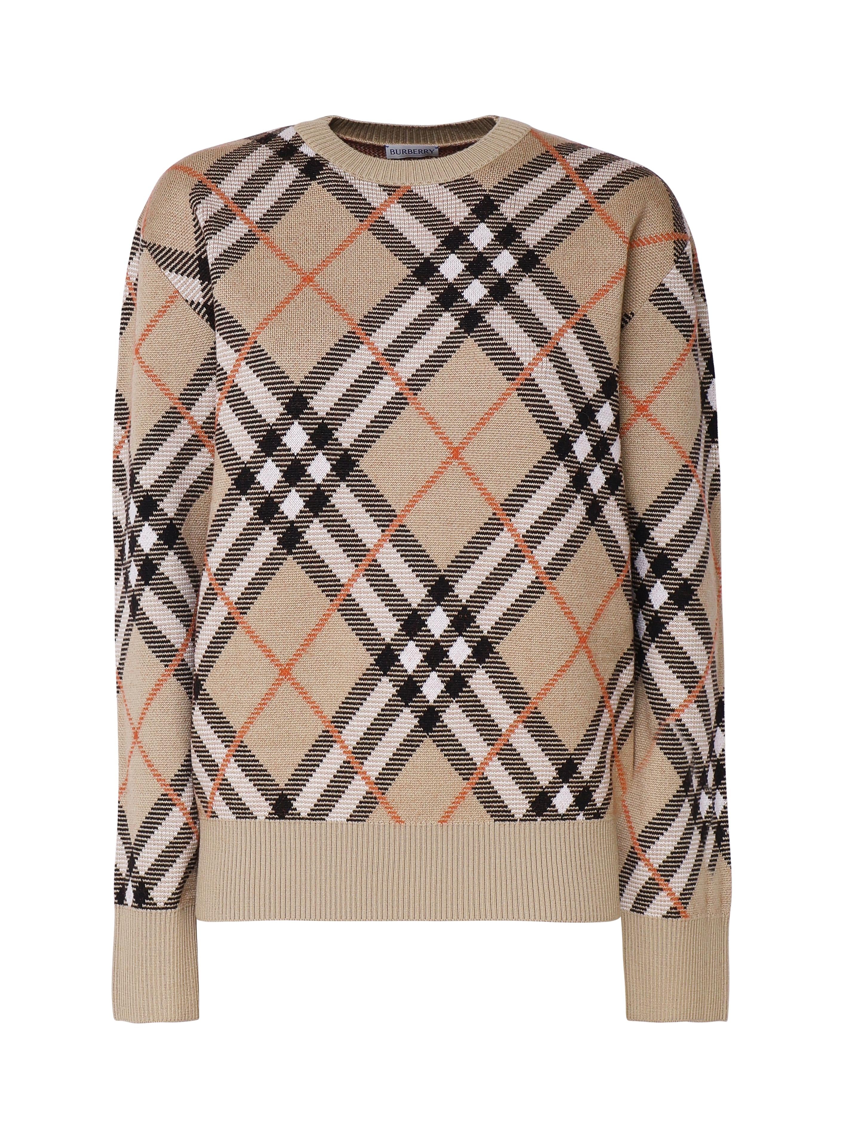 Maglioncino in cashmere Vintage check 8093486 B9368 BURBERRY 