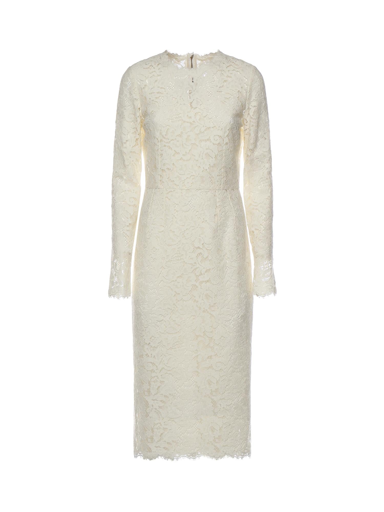 Abito in pizzo stretch F6M0DT HLMTBW0001 DOLCE & GABBANA 