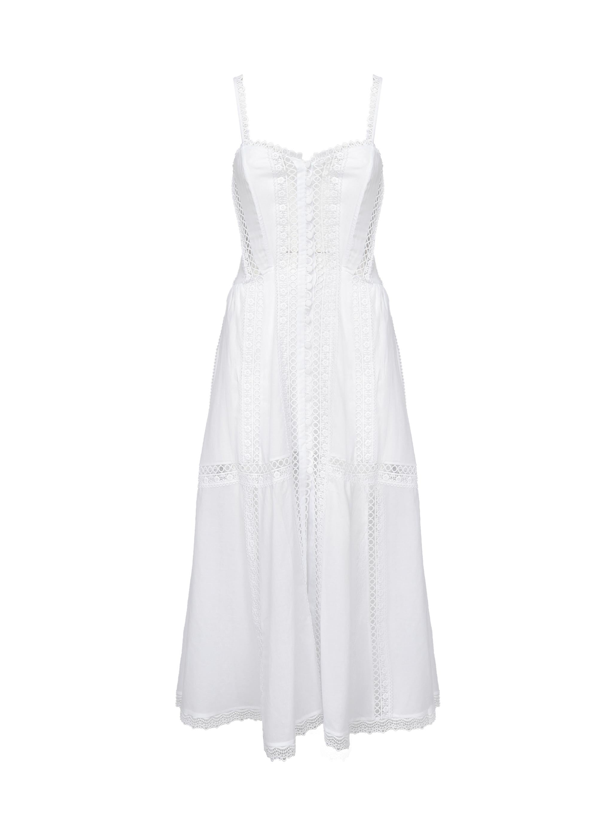 Abito lungo Dafelle 251620 WHITE CHARO RUIZ 