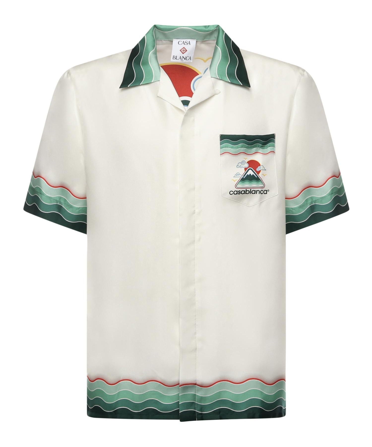 Camicia in seta Montagne Ondulee MPF25SH003 05 CASABLANCA 