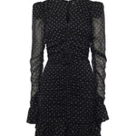 Abito in chiffon a pois 115224 000 ROTATE 