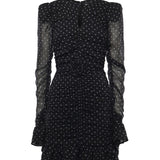 Abito in chiffon a pois 115224 000 ROTATE 