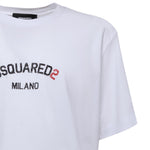 T-shirt in cotone con logo S71GD1631 D20020100 DSQUARED2 