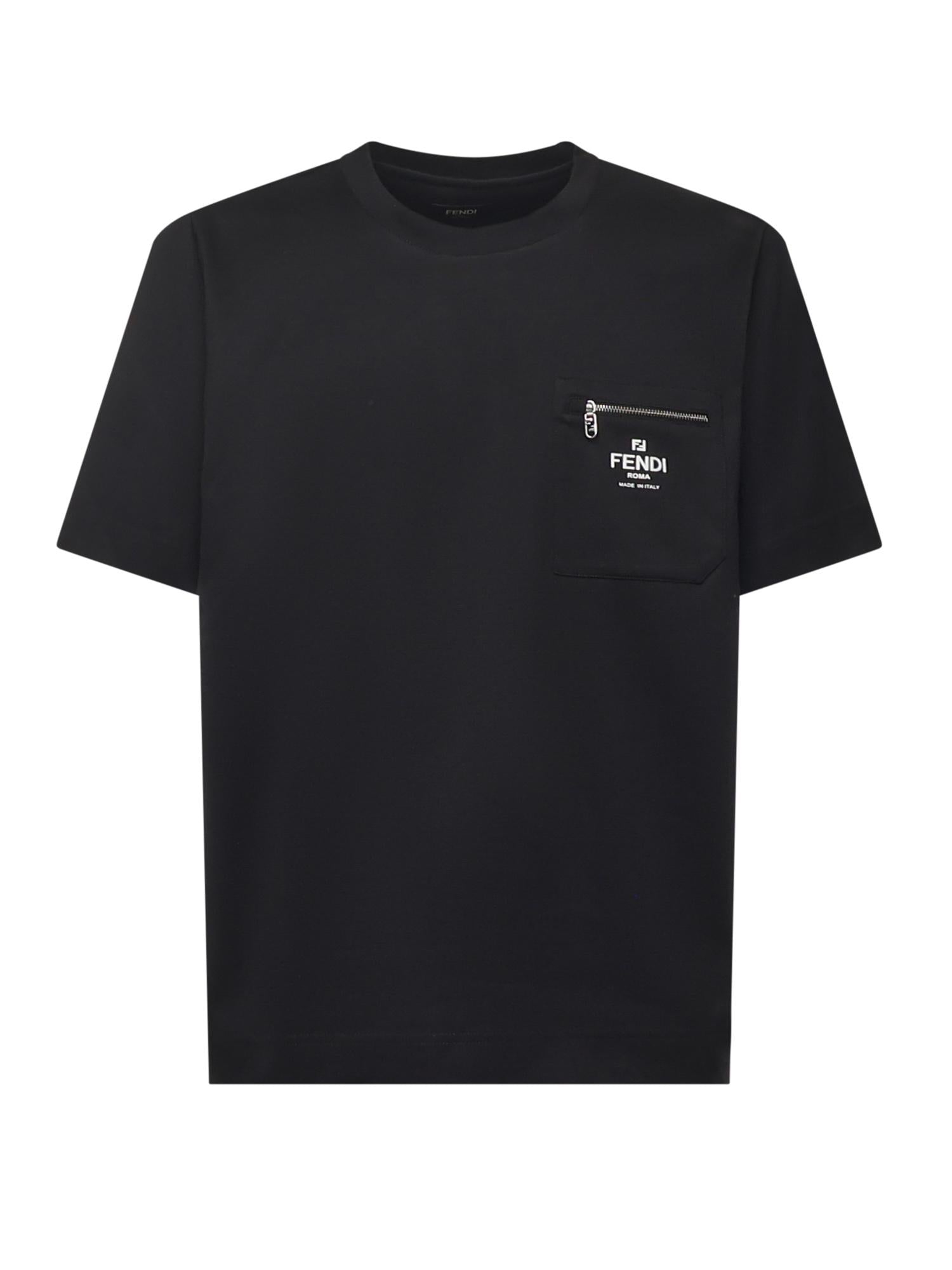 T-shirt in cotone con logo FY0936 ARYRF0QA1 FENDI 