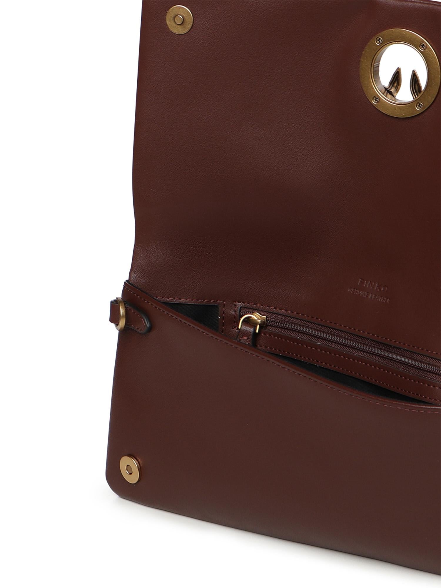 Pochette Love Bag Click Soft Horizontal in pelle 106022 A0QOR49Q PINKO 