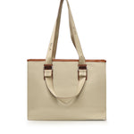 Borsa shopping Tita con logo 73BS9TZ01C TITABEIGE/CUOIO V° 73 