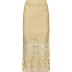 Gonna lunga effetto crochet fantasia 104732 A2FFC43 PINKO 