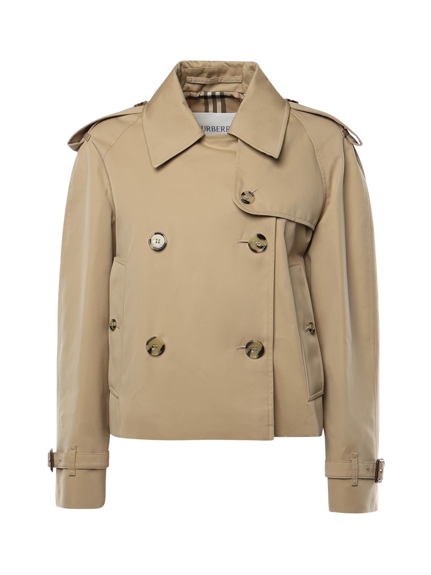 Giacca trench cropped in gabardine 8115792 A1366 BURBERRY 
