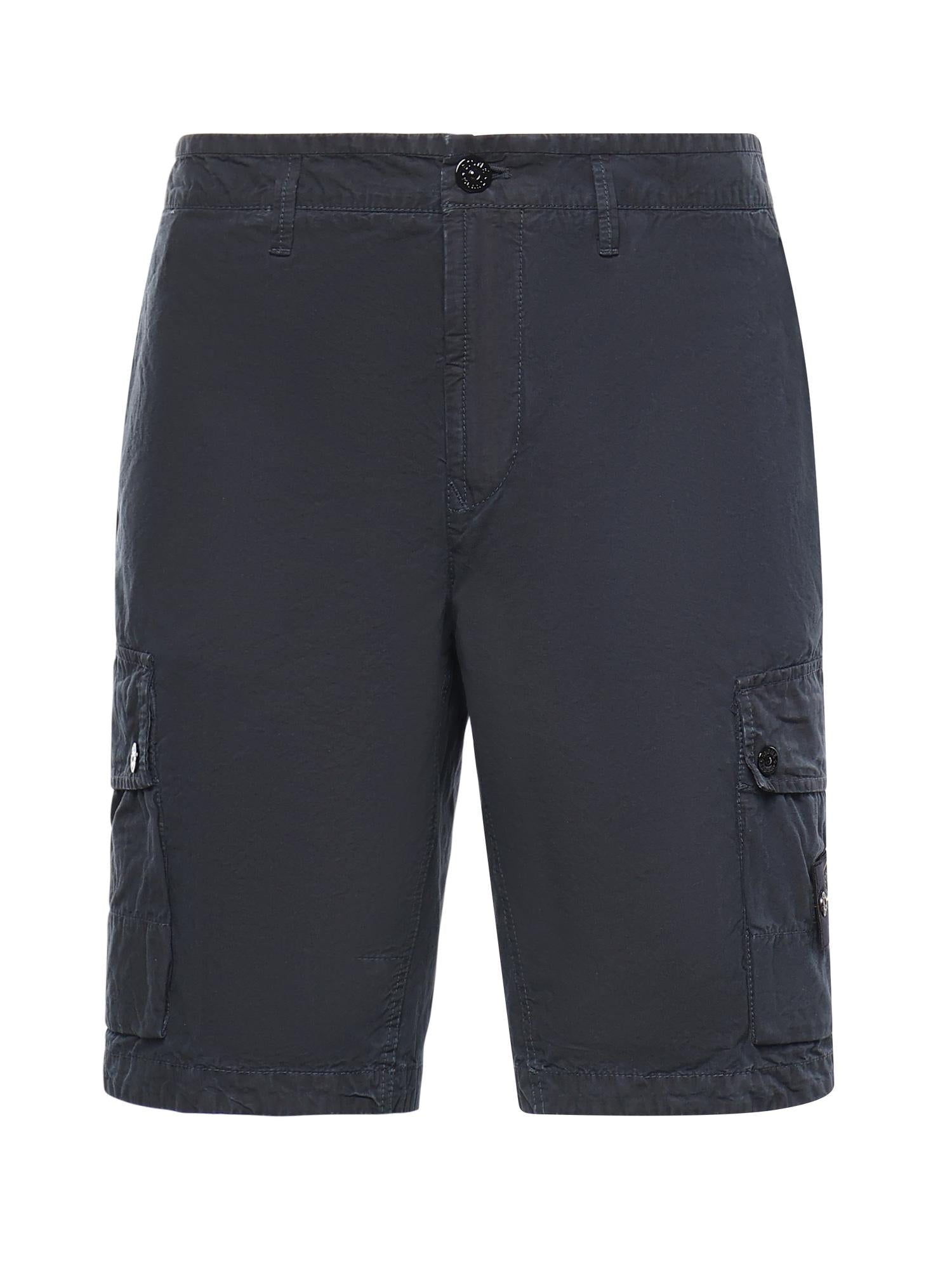 Shorts cargo in cotone con logo L1S15L100019 S00WAV0120 STONE ISLAND 
