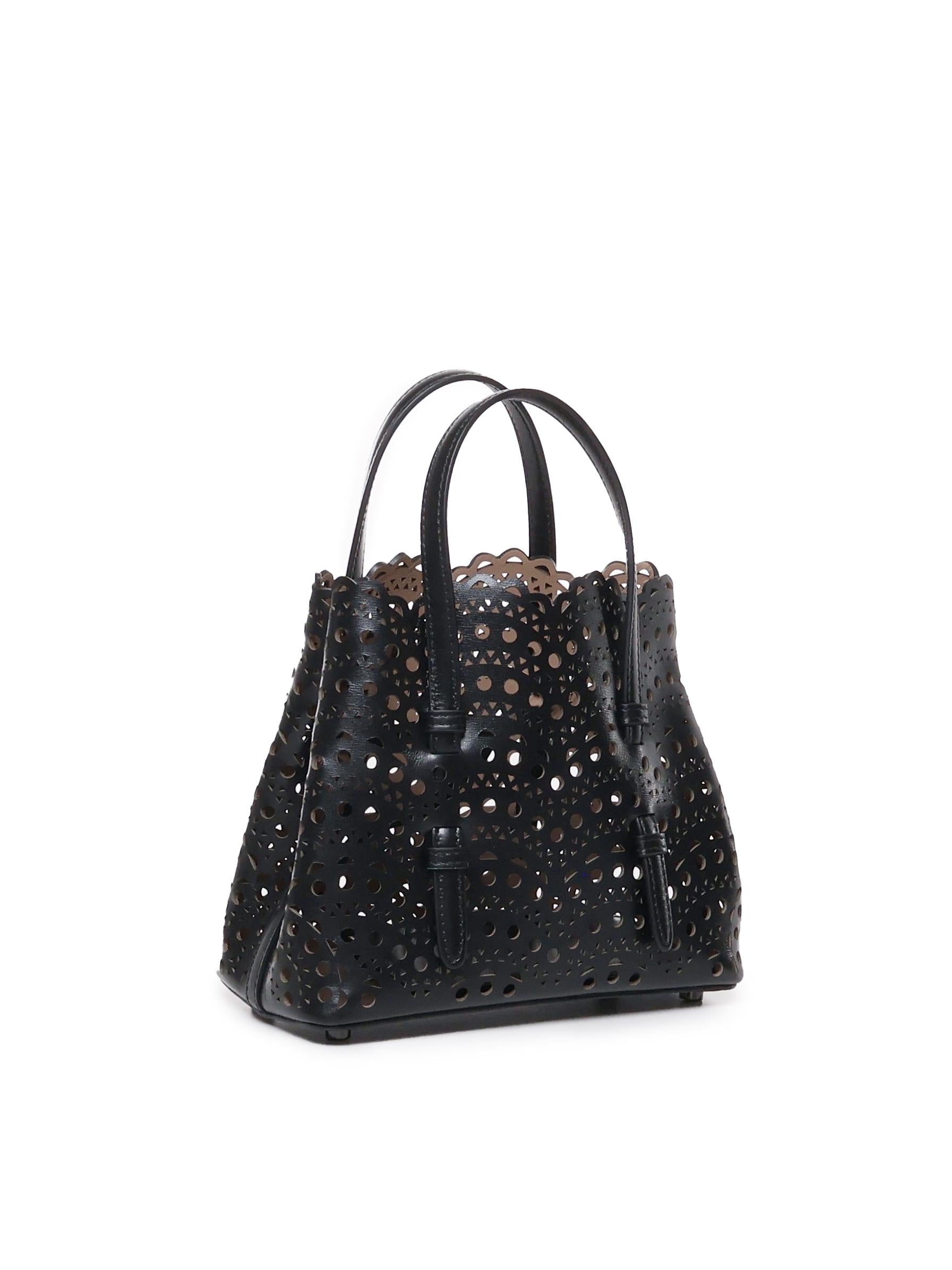 Borsa Mina 20 in pelle di vitello AA1S06720C0A44 999 ALAIA 