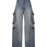 Jeans cargo in denim AA9P1400D026D A56 ALAIA 