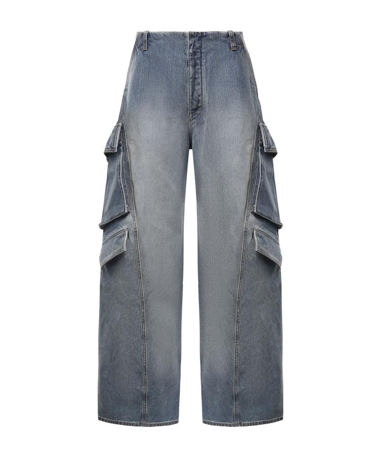 Jeans cargo in denim AA9P1400D026D A56 ALAIA 
