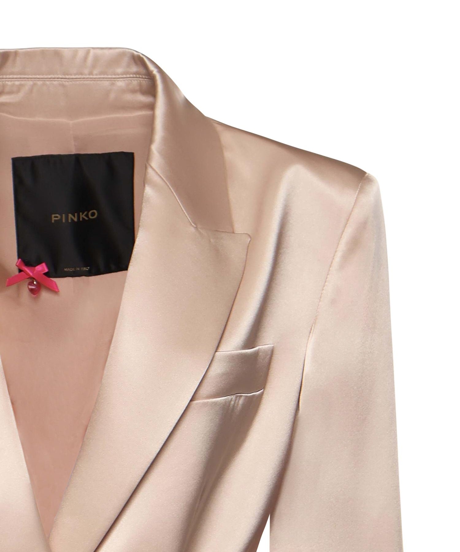 Giacca in satin con cintura 106589 A1Y5Q35 PINKO 
