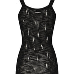Canottiera a costine con strappi 105143 A2LPZ99 PINKO 