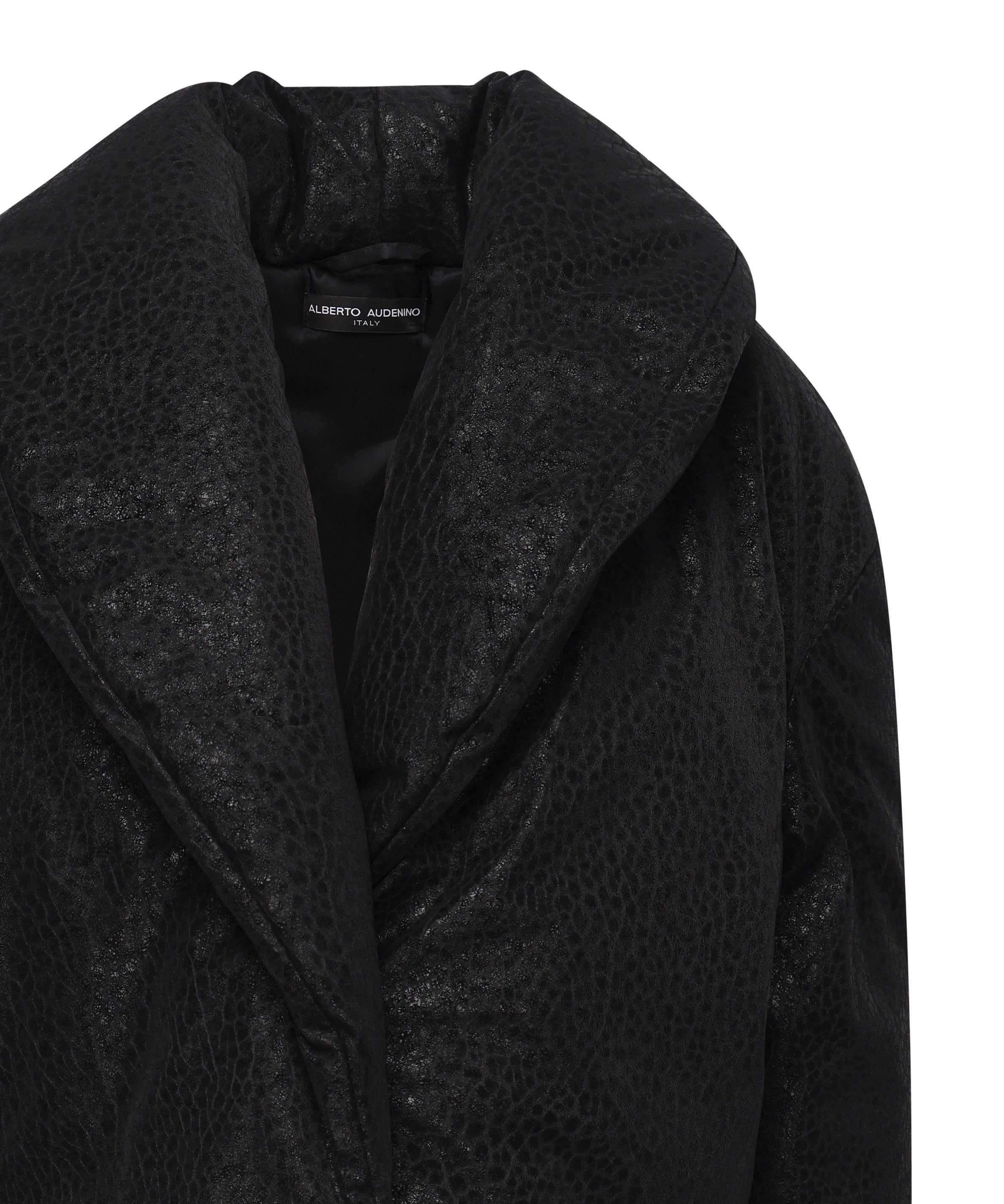 Giacca effetto pelle martellata AUW4PUFF BLACK ALBERTO AUDENINO 