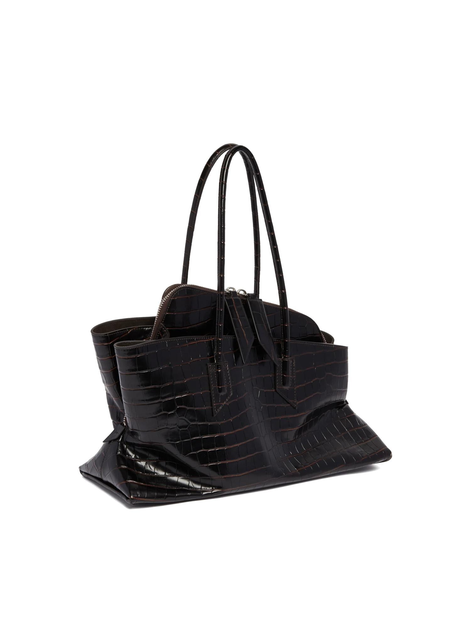 Borsa La Passeggiata Medium in pelle 250WAH00054 LBT021PR207 THE Attico 