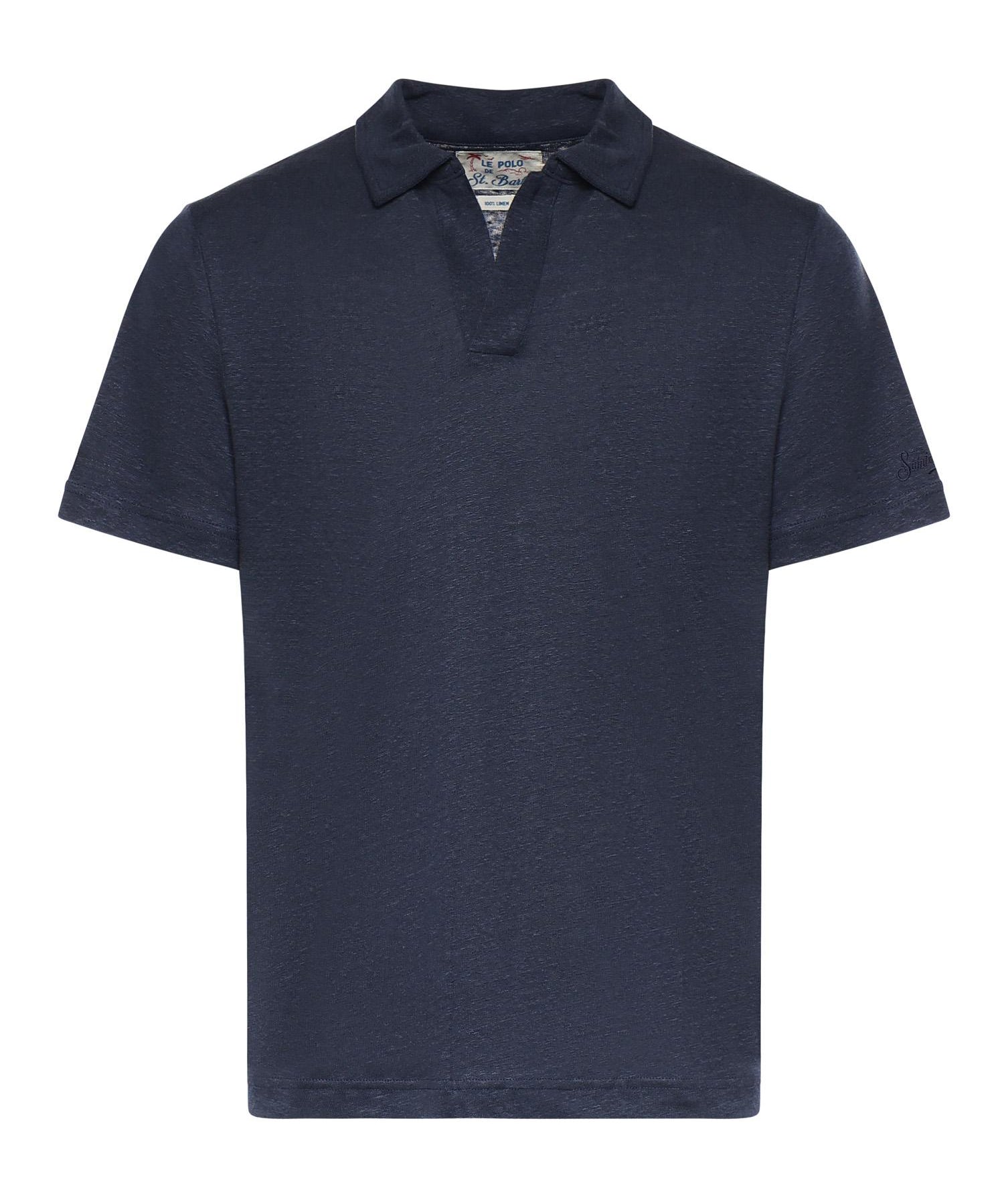 Polo in lino FRS0001 00119L MC2 SAINT BARTH 