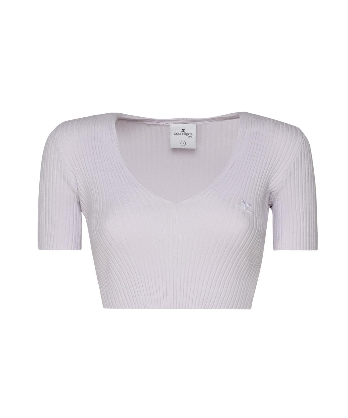 Crop top in cotone 224MPU164FI0001 -0077 COURREGES 