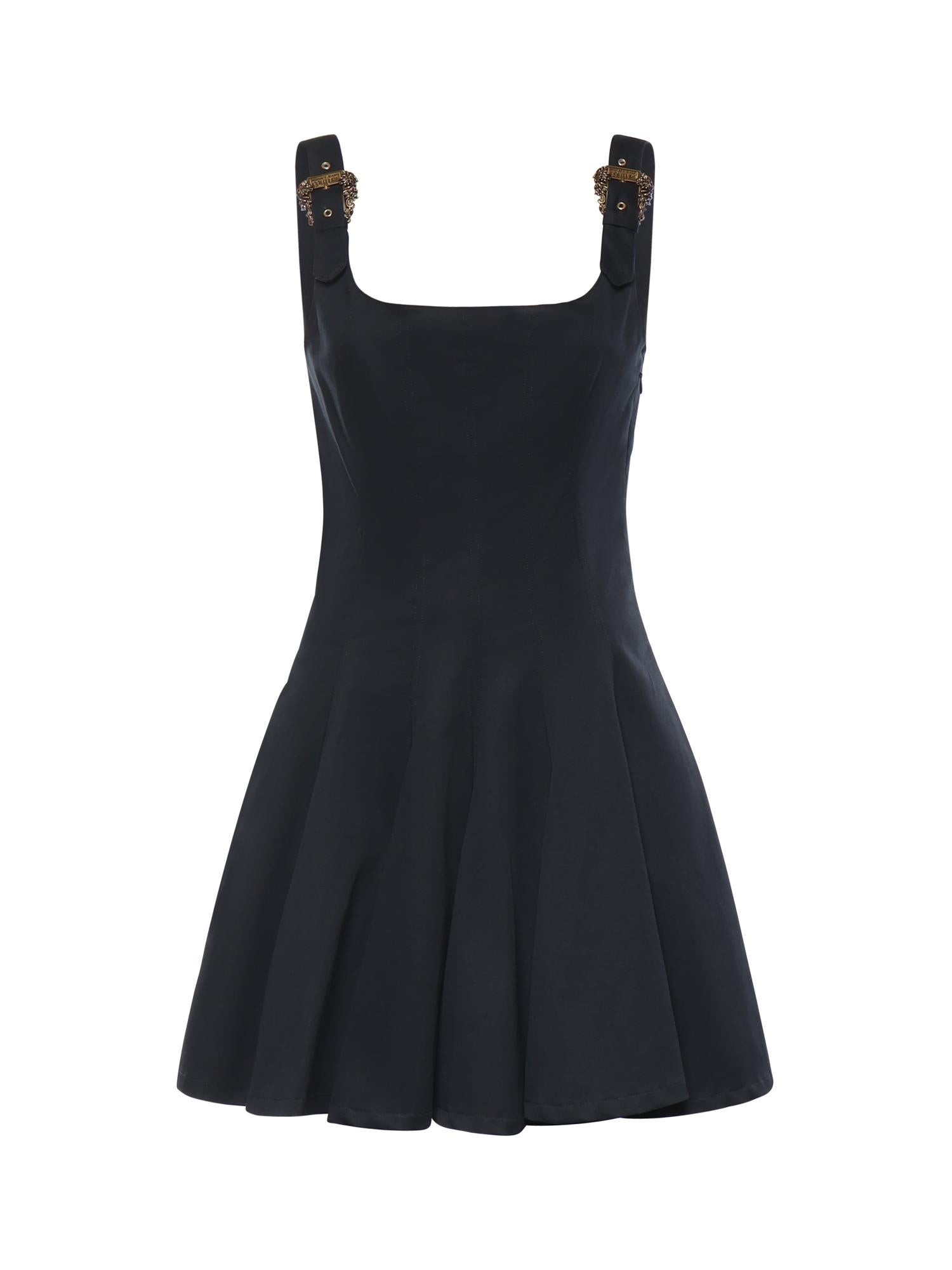 Miniabito in cotone svasato 80HAO909 N0715899 VERSACE JEANS COUTURE 