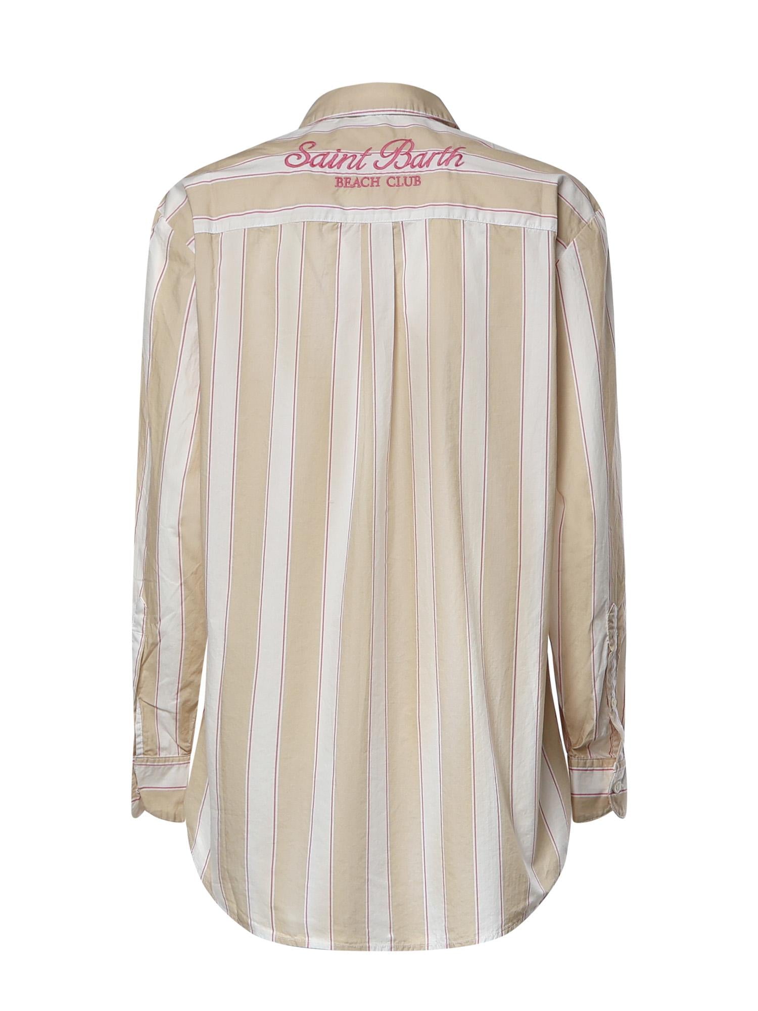 Camicia in cotone a righe con ricamo BRIG001 01417L MC2 SAINT BARTH 