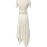 Abito in jersey con cintura AA9R3137J090D 102 ALAIA 
