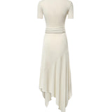 Abito in jersey con cintura AA9R3137J090D 102 ALAIA 