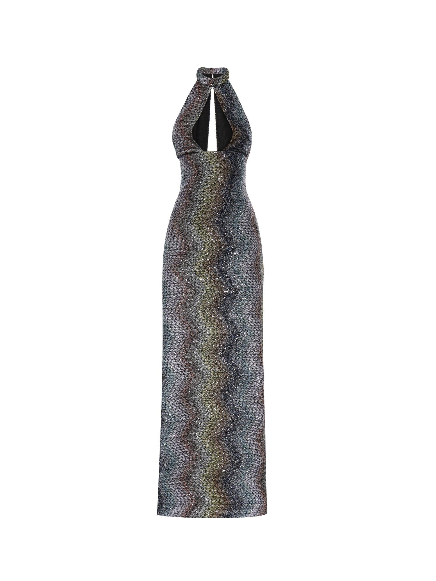 Abito lungo con lamé e paillettes DS26SG2V BC0065SMSNS MISSONI 