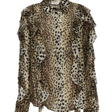 Camicia in georgette stampata con volant 2C354A M9905 BLUMARINE 