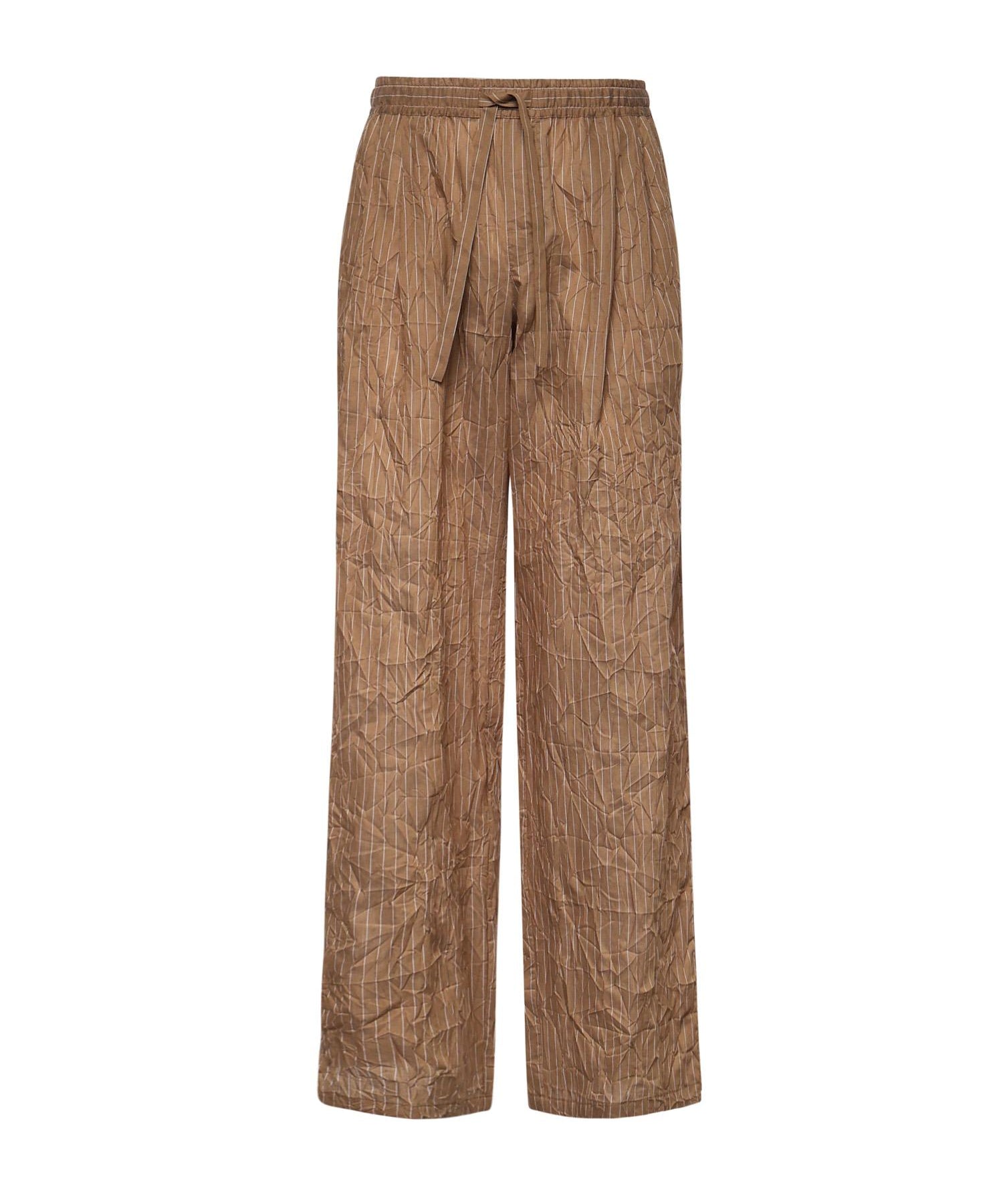 Pantaloni vanity in tessuto rigato froissé GP1N9T FBMFTS8054 DOLCE & GABBANA 