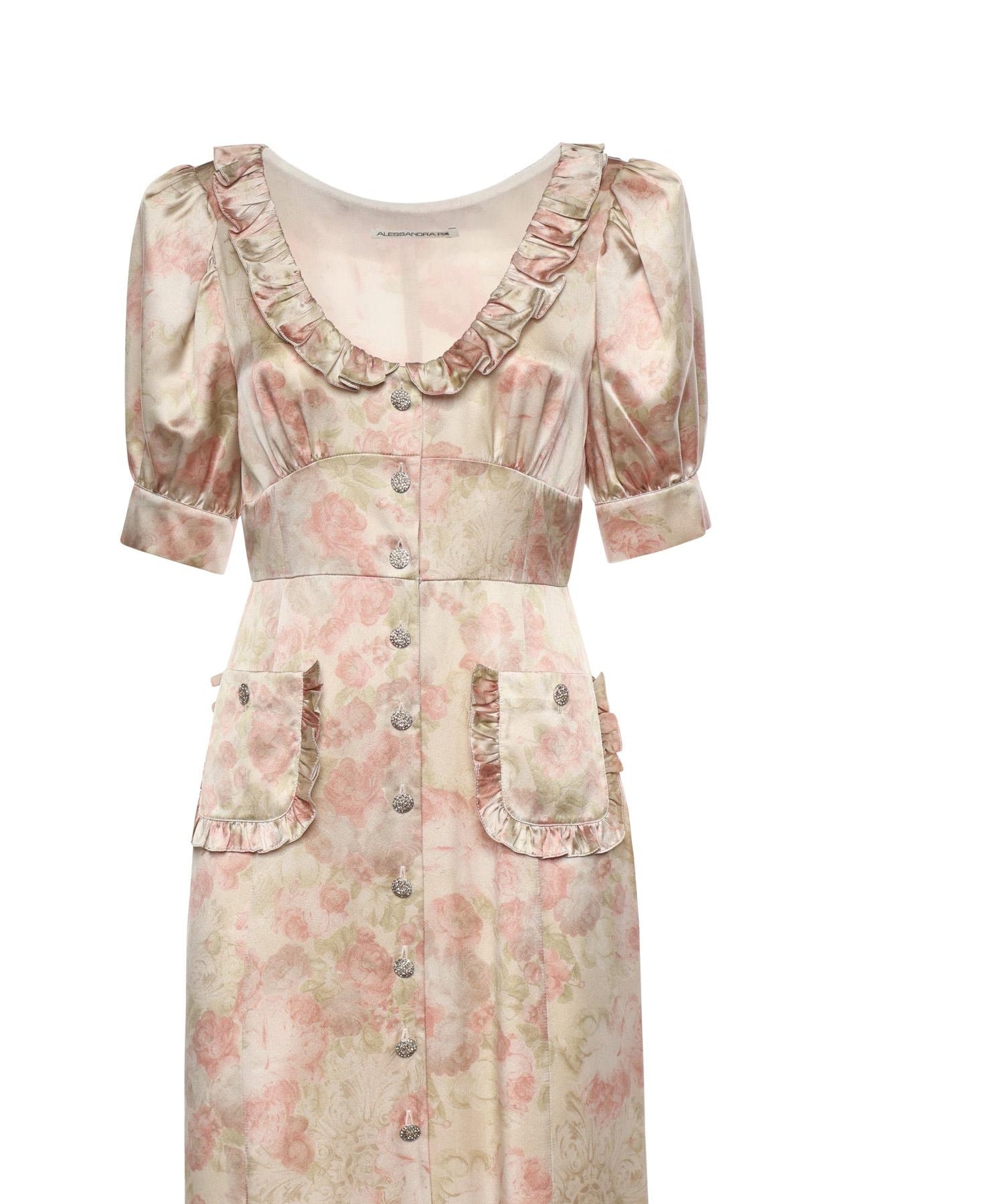 Abito midi in jacquard di seta stampata FABX4280F4680 1882 ALESSANDRA RICH 