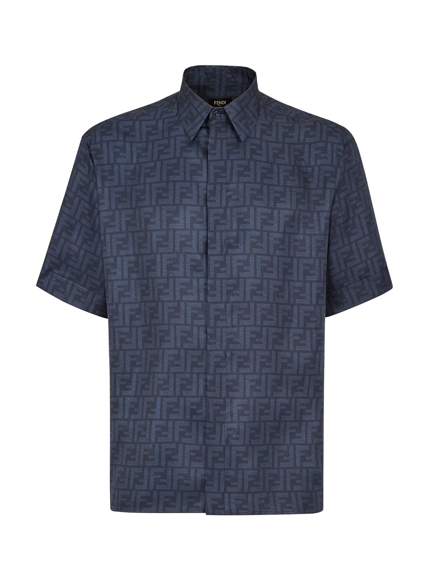 Camicia in seta FF jacquard FS0795 AKEEF0H5A FENDI 