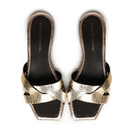 Sandali piatti Miryam<BR/> MIRYAM PLATINO GIULIANO GALIANO 