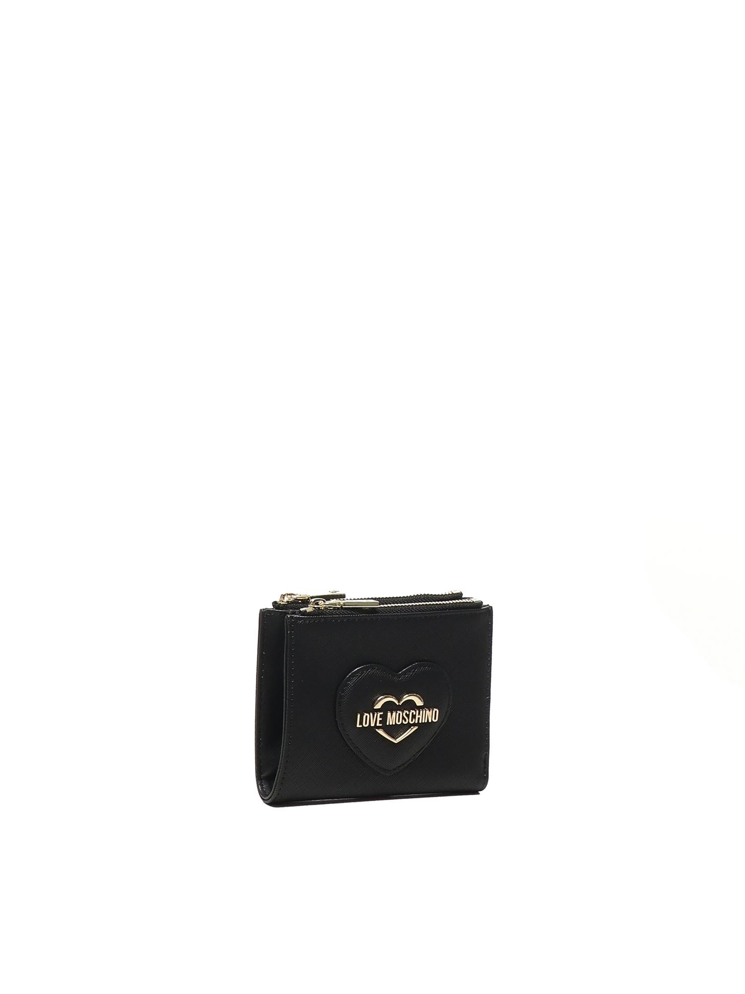 Portafoglio con logo lettering JC5734PP0LKL0 000 LOVE MOSCHINO 