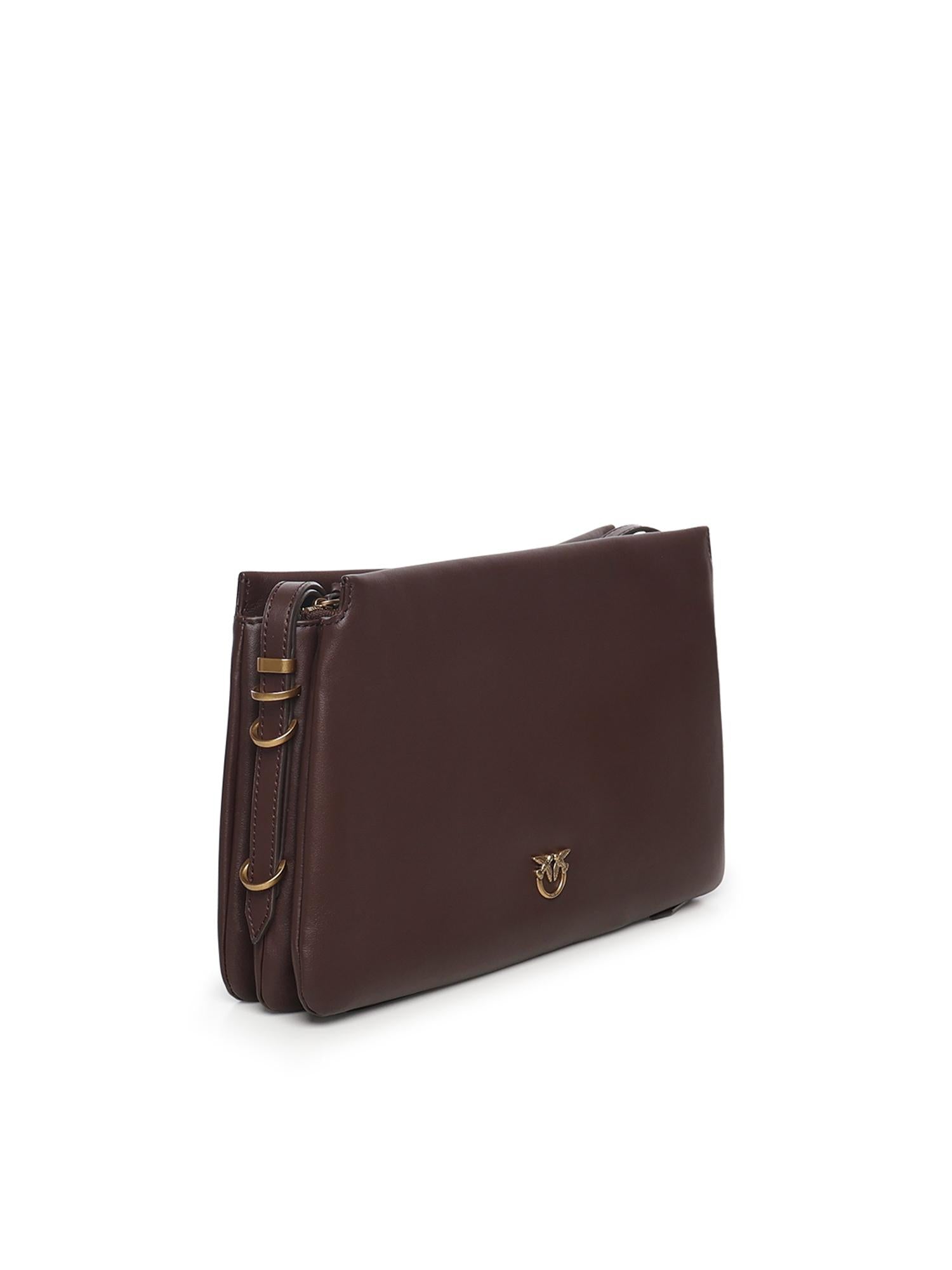 Borsa One, Two, Three Bag in pelle 105161 A0QOLA7Q PINKO 