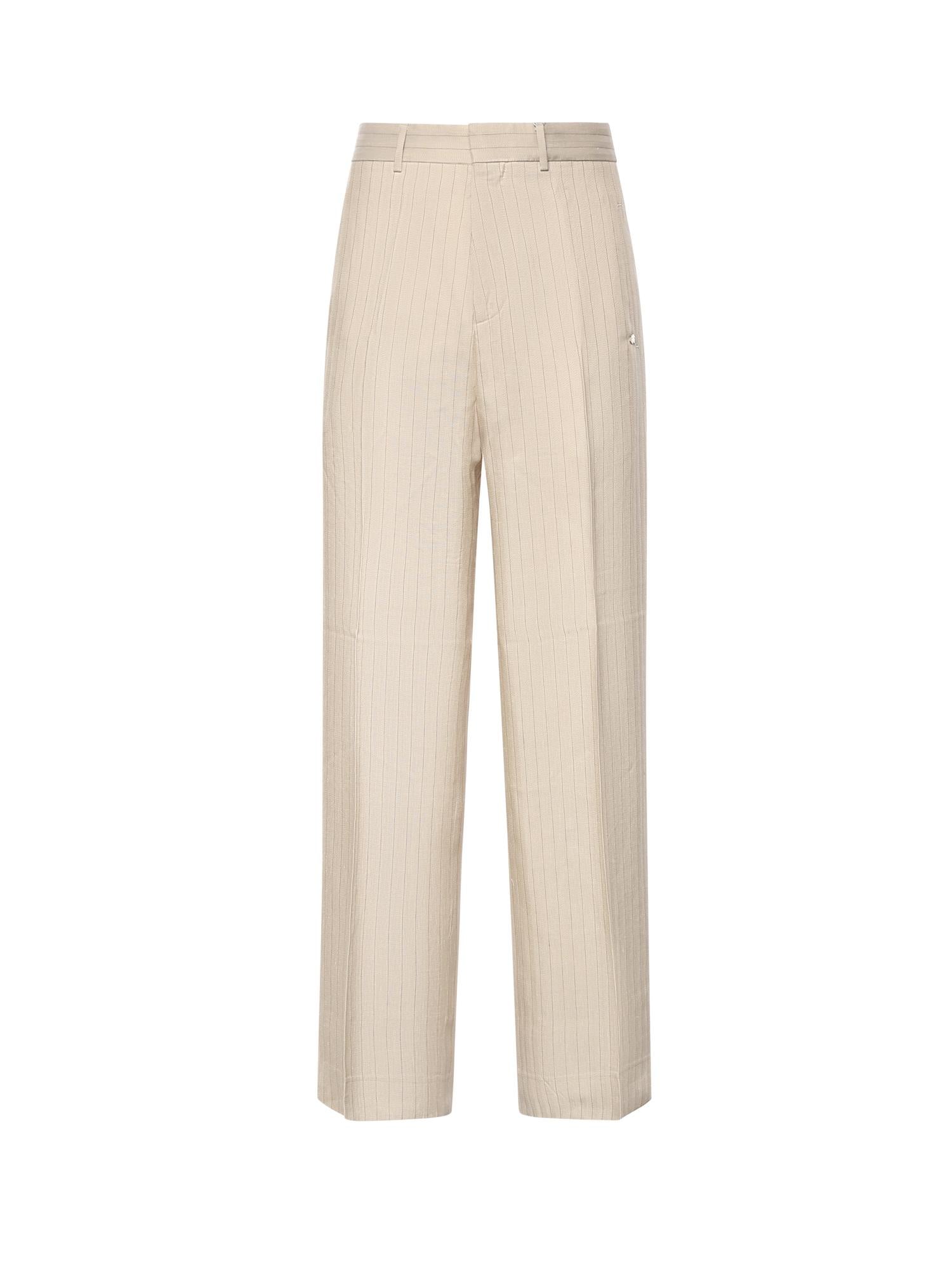 Pantaloni sartoriali gessati in misto viscosa e lino AMBMPA1043 271 AMIRI 