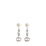Orecchini Ovalette in metallo, perle e cristalli Swarovski® 7W2J0AI8 WKDDFF VALENTINO GARAVANI 