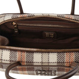 Bauletto Beau in tartan con dettagli in pelle<BR/> 5BB173 2DU5F0Z0F MIU MIU 