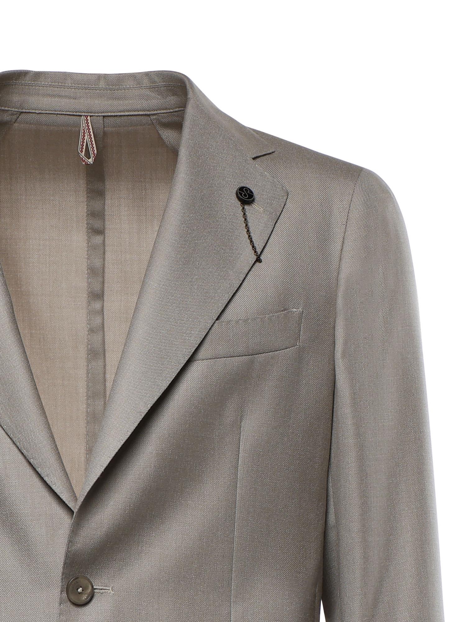 Blazer monopetto in misto lana 4153F 10P SANTANIELLO 