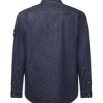 Overshirt in denim con logo K2S151100008 S00J7VJ201 STONE ISLAND 
