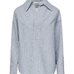 Camicia a righe in cotone e lino 819968 V5CW04028 BOTTEGA VENETA 