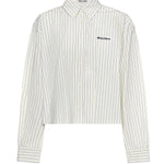 Camicia a righe con logo MK1659 180UF0061 MIU MIU 