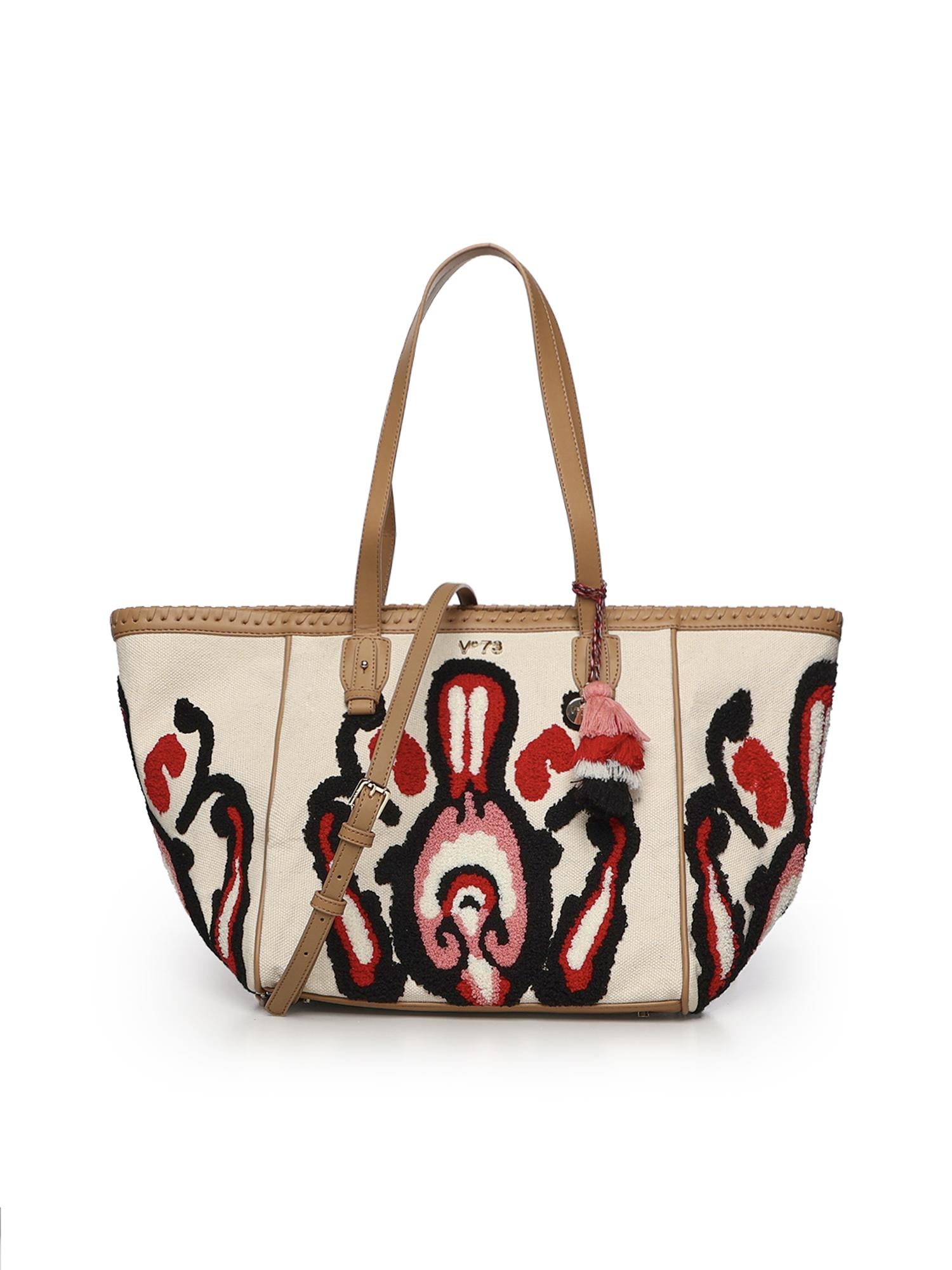 Borsa shopping Marilena con logo 73BS9NA01 MARILENACUOIO/MULTICOLOR V° 73 