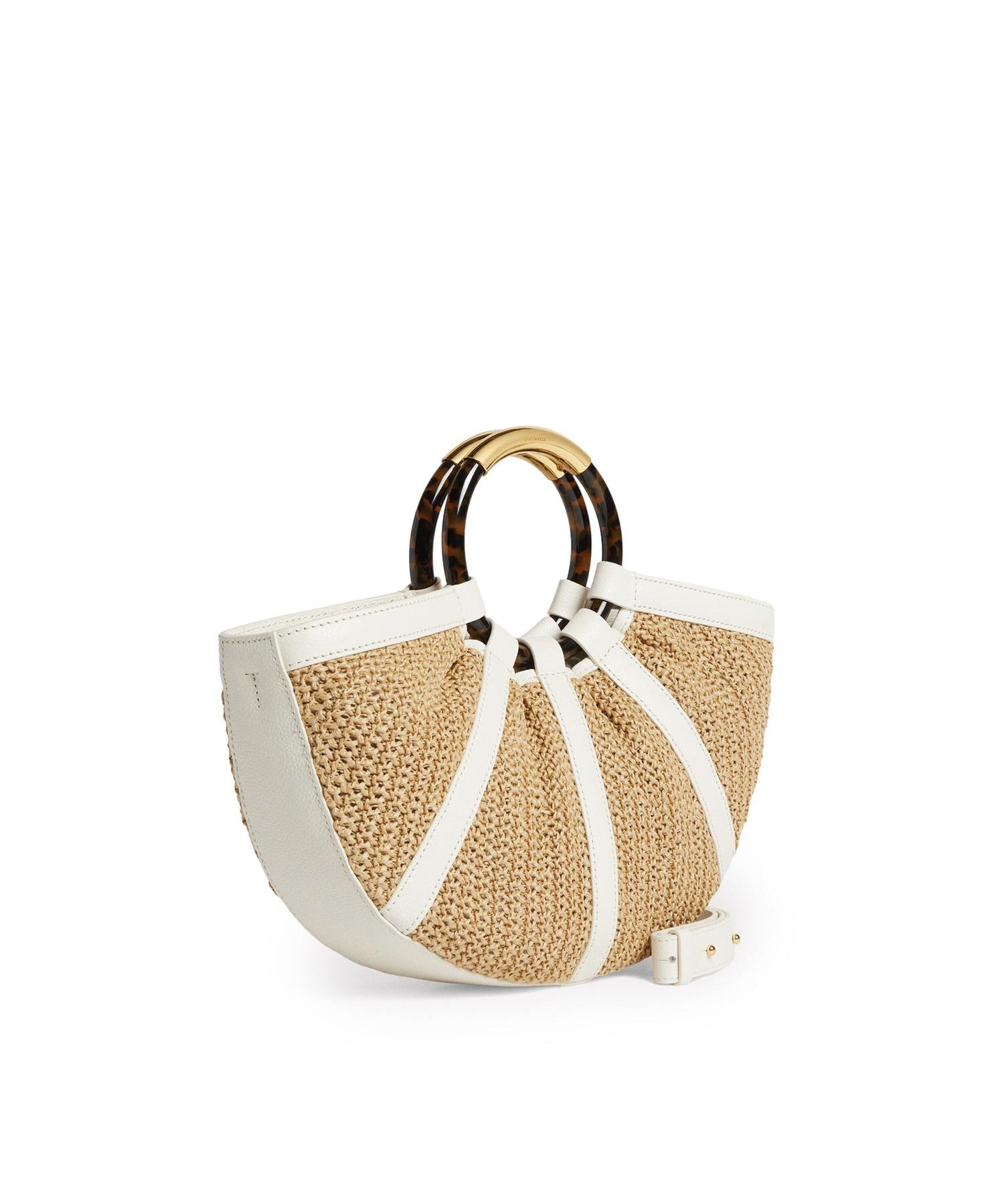 Borsa Shell medium in paglia e pelle E1U5D180201 392 COCCINELLE 