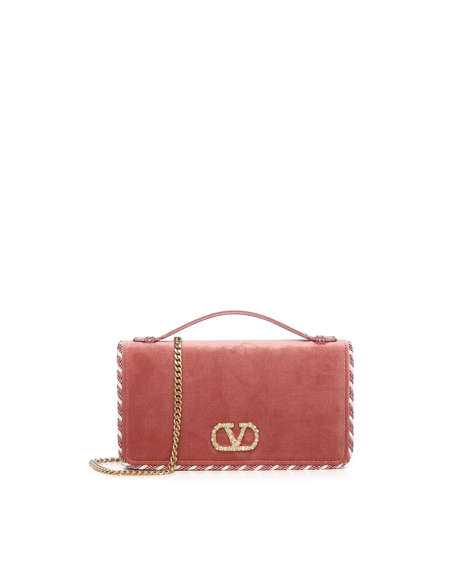 Portafoglio con catena Vlogo Signature in velluto con logo gioiello 7W2P0AU1 CPXDHW VALENTINO GARAVANI 