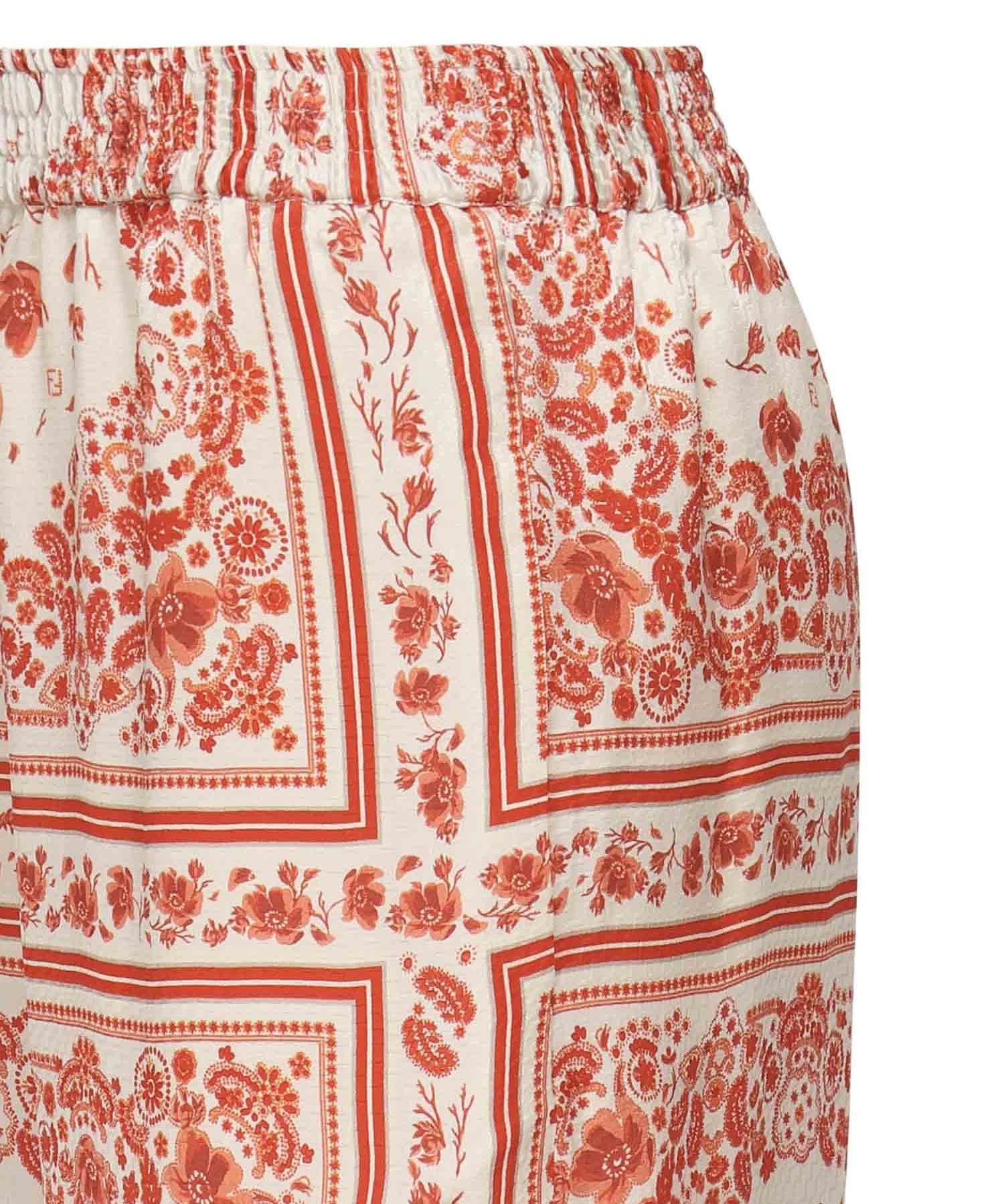 Pantaloni in seta con stampa FR6494 AVA1F0D4T FENDI 
