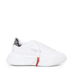 Sneakers Nemesis in nappa con lacci cerati NEMESIS2 PYTHONWHITE GIULIANO GALIANO 