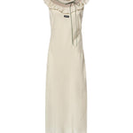 Abito in crêpe marocain con ricami MF6433 19UVF0N6K MIU MIU 