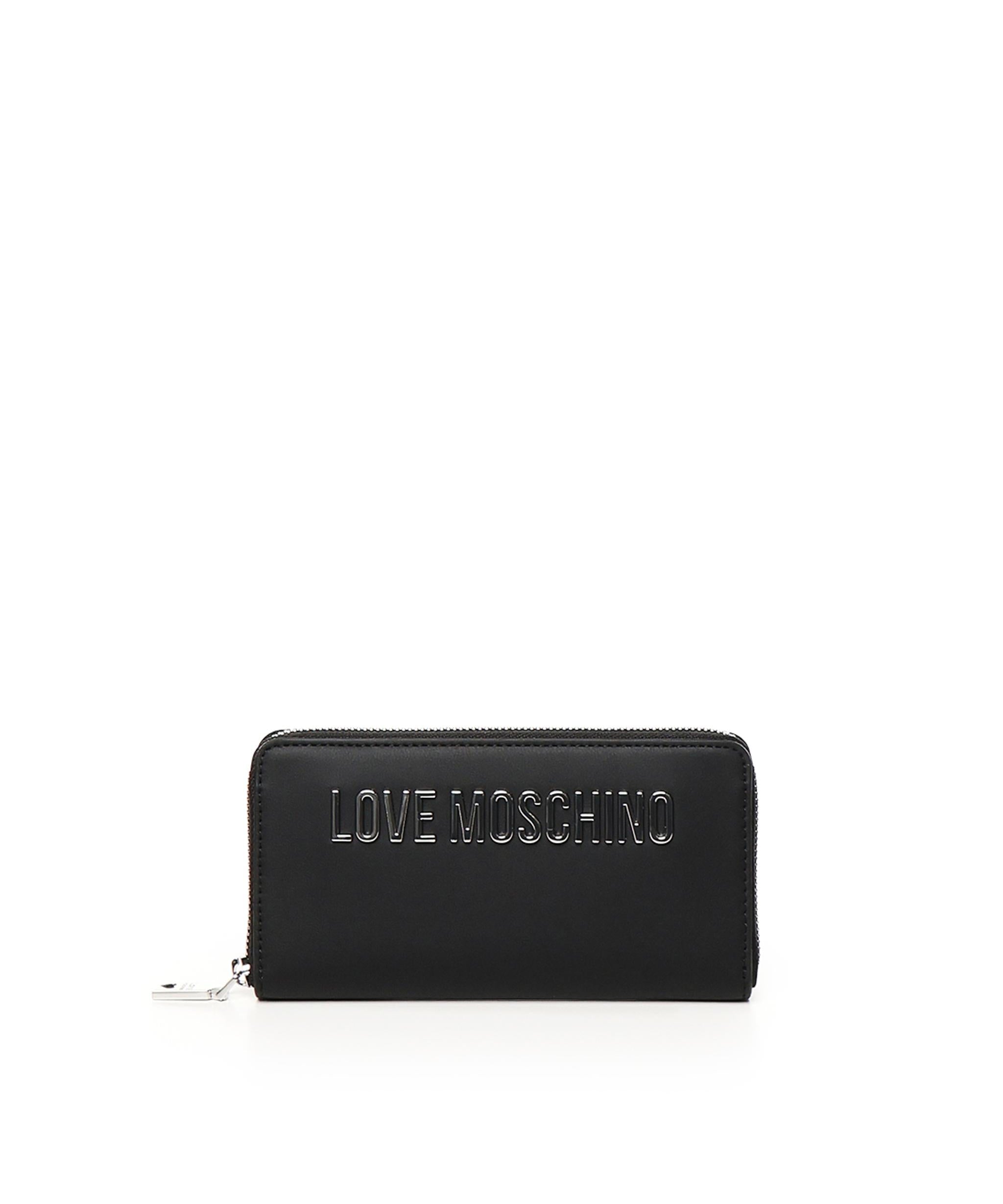 Portafoglio con logo lettering JC5611PP1MKD0 00B LOVE MOSCHINO 
